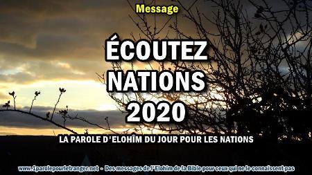 Ecoutez nations 2020 la parole d elohim du jour pour les nations minia1 450